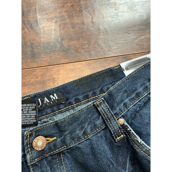 Vintage NWT Y2K Def Jam Baggei Straight Leg Distressed Embroidered Jean 40x34 - Picture 6 of 10